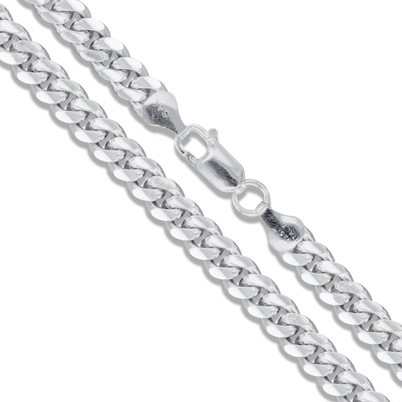 Miami Cuban 200 - 6.8mm - Sterling Silver Miami Cuban Link Chain Necklace