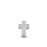 Sterling Silver Fashion Sparkly Shiny CZ Cross Pendant .925 New Christian Charm