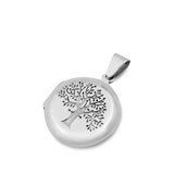 Sterling Silver Tree of Life Locket Pendant Branch Leaf Elegant Nature Charm 925