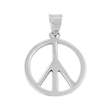 Cutout Peace Sign Pendant .925 Sterling Silver High Polish Shiny Cutout Charm