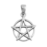 Star Pentagram Pendant .925 Sterling Silver Evil Devil Circle Knot Celtic Charm