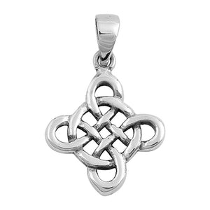 Celtic Knot Cross Pendant .925 Sterling Silver Endless Eternity Loop Charm