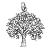 Sterling Silver Realistic Oak Tree Pendant Branch Tree of Life Charm 925 New