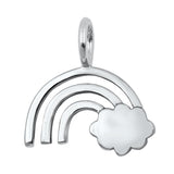 Sterling Silver Cute Rainbow Pendant Modern Cutout Simple Minimalist Charm 925