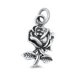 Sterling Silver Fairy Tale Rose Pendant Elegant Flower Vintage Style Charm 925