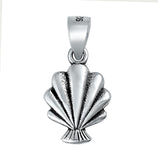 Sterling Silver Cute Classic Shell Pendant Ocean Beach Sea Nature Charm 925 New