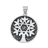 Sterling Silver Star of David Pendant Tree of Life Tu B'Shevat Jewish Charm 925