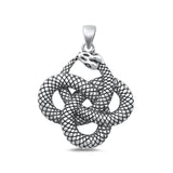 Sterling Silver Wholesale Double Infinity Snake Pendant Oxidized Charm 925 New