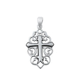 Sterling Silver Fashion Orthodox Cross Pendant Christian Faith Charm 925 New