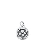 Sterling Silver Cute "A Mother's Love is Open Arms." Pendant Heart Charm 925 New