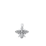 Sterling Silver Bumble Bee Honey Fashion Pendant High Polished Charm 925 New