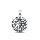 Sterling Silver Oxidized Aztec Bear Paw Pendant Medallion Claw Charm .925 New