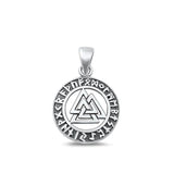 Sterling Silver Classic Valknut Pendant Norse Symbol Fashion Charm 925 New