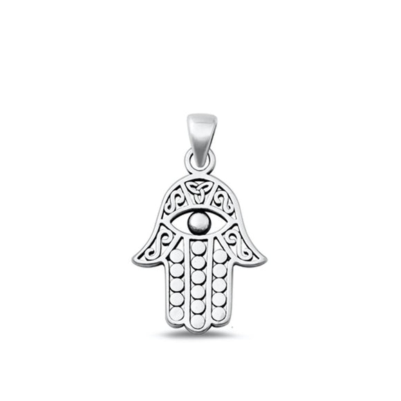 Sterling Silver Wholesale Hamsa Pendant High Polished Charm 925 New