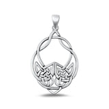 Sterling Silver High Polished Celtic Triquetra Knot Pendant .925 New Charm