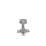 Sterling Silver Fashion Viking Thor God Celtic Hammer Pendant .925 New Charm