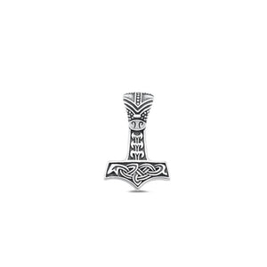 Sterling Silver Thor's Celtic Hammer Pendant Mythical God Charm .925 New