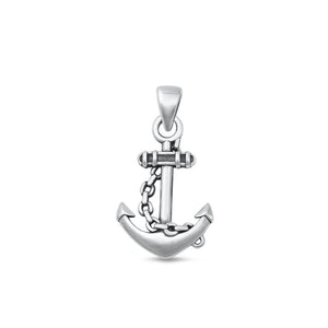 Sterling Silver Fashion High Polished Anchor Pendant Ocean Beach Charm .925 New