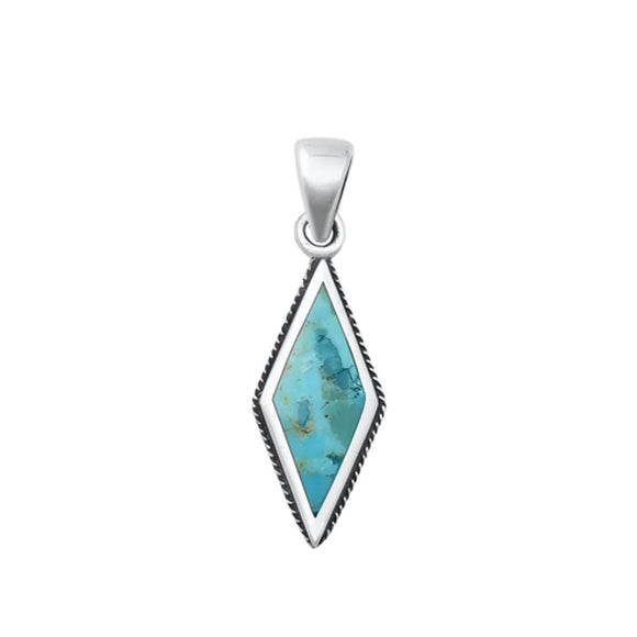 Sterling Silver Fashion Turquoise Pendant Charm 925 New