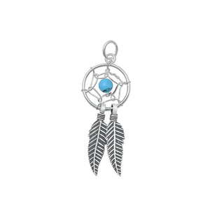 Sterling Silver Unique Pendant Native American Dreamcatcher Charm 925 New