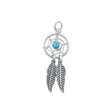 Sterling Silver Unique Pendant Native American Dreamcatcher Charm 925 New