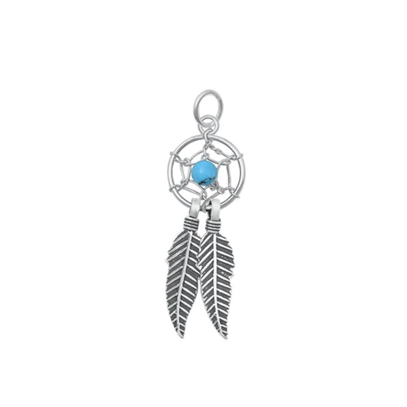 Sterling Silver Fashion Pendant Native American Dreamcatcher Charm .925 New