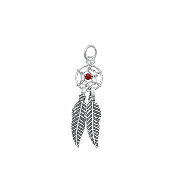 Sterling Silver Cute Pendant Native American Dreamcatcher Charm .925 New