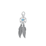 Sterling Silver Fashion Pendant Native American Dreamcatcher Charm .925 New