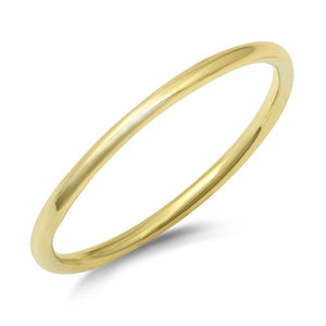 Sterling Silver Wholesale Gold-Tone Stacking Ring Classic Fashion Band 925 New