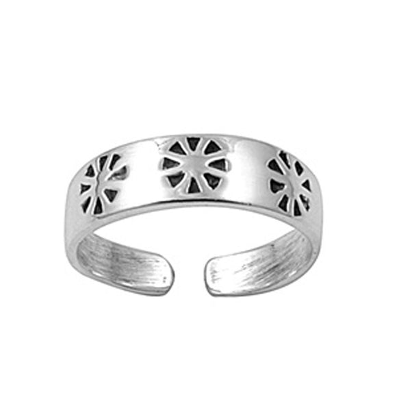 Flower .925 Sterling Silver Toe Ring