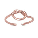 Rose Gold-Tone Knot .925 Sterling Silver Toe Ring