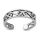 Infinity Filigree .925 Sterling Silver Toe Ring