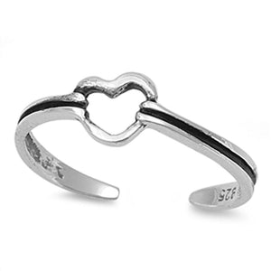 Heart .925 Sterling Silver Toe Ring