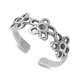 Flower .925 Sterling Silver Toe Ring