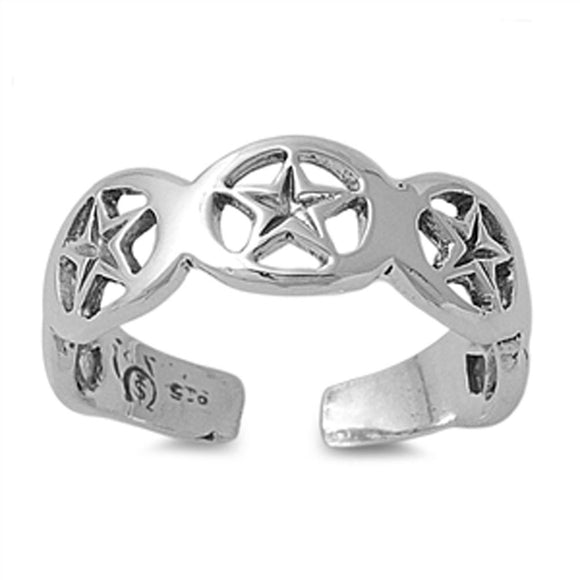 Star .925 Sterling Silver Toe Ring