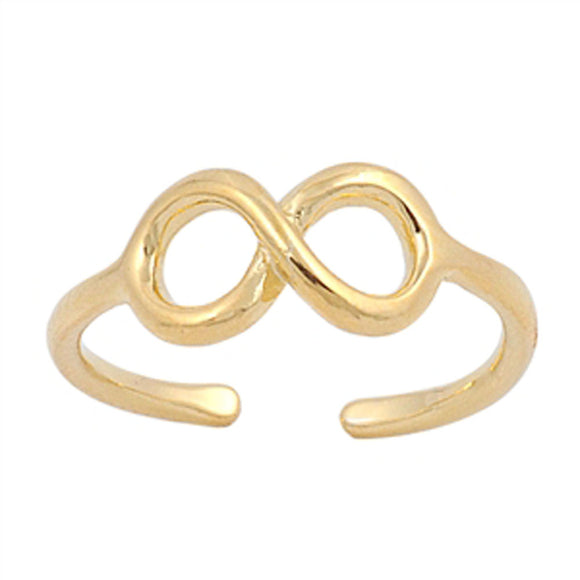 Gold-Tone Infinity .925 Sterling Silver Toe Ring