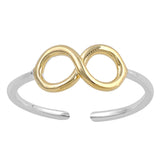 Gold-Tone Infinity .925 Sterling Silver Toe Ring