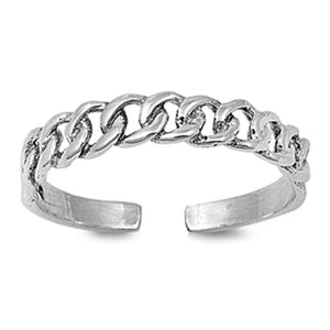 Curb Link .925 Sterling Silver Toe Ring