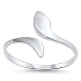 Sterling Silver Fashion Snake Adjustable Ring Unique Midi Spoon Band 925 New
