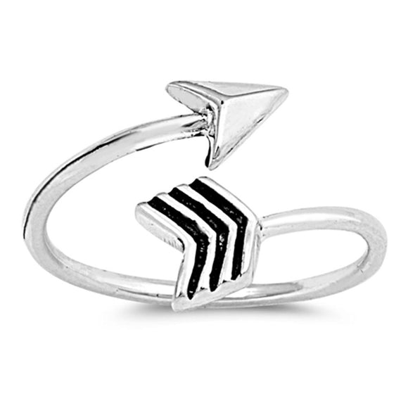 Sterling Silver Fashion Adjustable Arrow Toe Ring Cute Midi Spoon Band 925 New