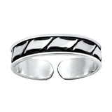 Sterling Silver Wholesale Bali Toe Ring Oxidized Adjustable Midi Band 925 New