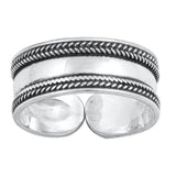 Sterling Silver Wholesale Bali Style Toe Ring Cute Adjustable Midi Band 925 New