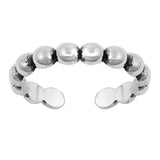 Sterling Silver Wholesale Bali Bead Toe Ring Oxidized Adjustable Midi Band 925