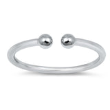 Sterling Silver Fashion Minimalist Toe Ring High Polish Adjustable Toe Band 925