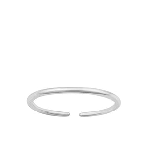 Sterling Silver Beautiful Simple Thin Minimalist Toe Ring Adjustable Midi Band