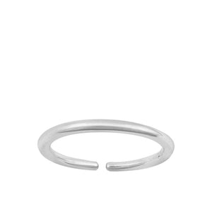 Sterling Silver Beautiful Minimalist Stacking Toe Ring Adjustable Midi Band 925