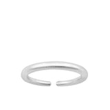 Sterling Silver Simple Solid Adjustable Toe Ring Classic Cute Midi Band .925 New