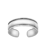 Sterling Silver Cute Oxidized Toe Ring Adjustable Midi Band 925 New