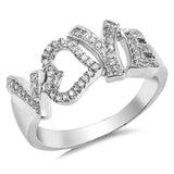 Love Heart White CZ Purity Promise Ring New .925 Sterling Silver Band Sizes 5-9