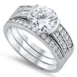 Clear CZ Unique Elegant Solitaire Ring New .925 Sterling Silver Band Sizes 4-10